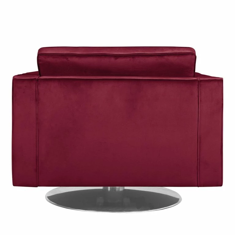 Loftscape Fredriks Fauteuil Pivotant Chelsea III – Microfibre – Tissu Tond : Bordeaux