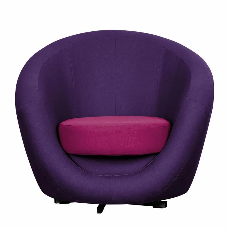 Loftscape Fredriks Fauteuil Pivotant Marvin – Tissu – Aubergine / Rose