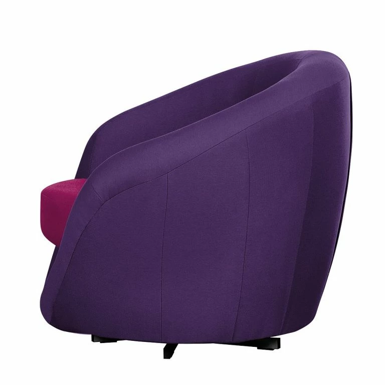 Loftscape Fredriks Fauteuil Pivotant Marvin – Tissu – Aubergine / Rose