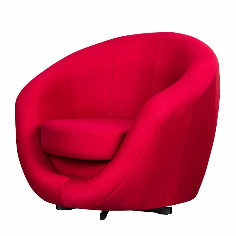 loftscape Fredriks Fauteuil pivotant Marvin – Tissu rouge