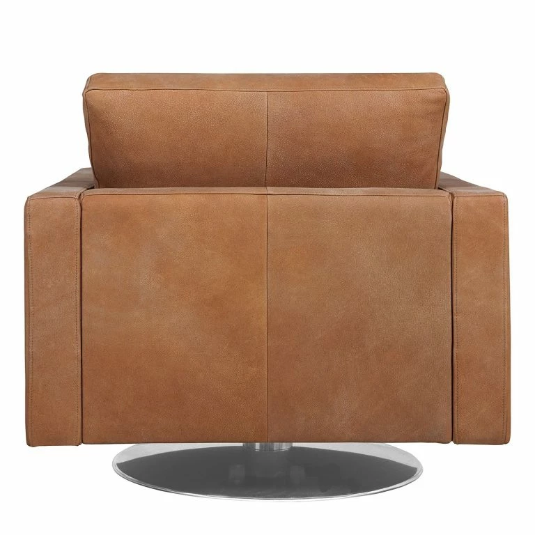 Loftscape Fredriks Fauteuil Pivotant Portobello IV – Cuir – Cuir Véritable Custo : Marron