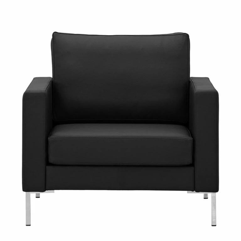 Loftscape Fredriks Fauteuil Portobello Cuir Véritable – Cuir Véritable Gad : Noir – Angulaire