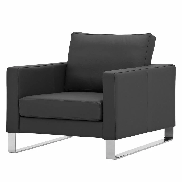 loftscape Fredriks Fauteuil Portobello Cuir véritable – Cuir véritable Gad : Anthracite – Luge
