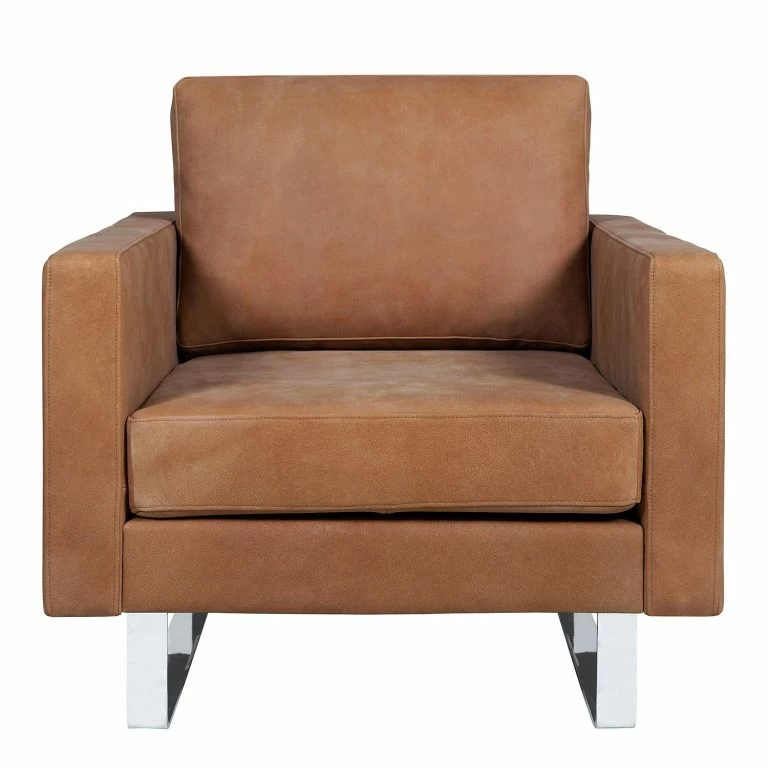 Loftscape Fredriks Fauteuil Portobello IV – Cuir – Cuir Véritable Custo : Marron – Luge