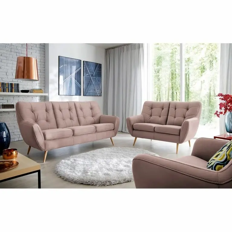 Loftscape Fredriks Fauteuil Sawston I – Velours – Mauve