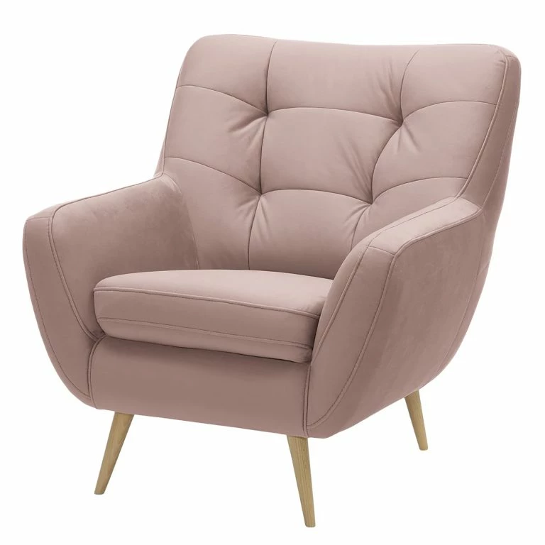 loftscape Fredriks Fauteuil Sawston I – Velours – Mauve