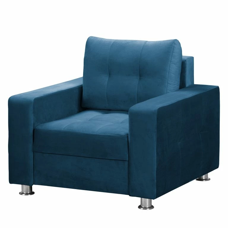 Loftscape Fredriks Fauteuil Upwell II – Microfibre – Bleu Marine – Avec Repose-pieds