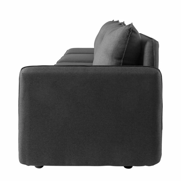 Loftscape Fredriks Grand Canapé Lavara I – Tissu – Gris Foncé