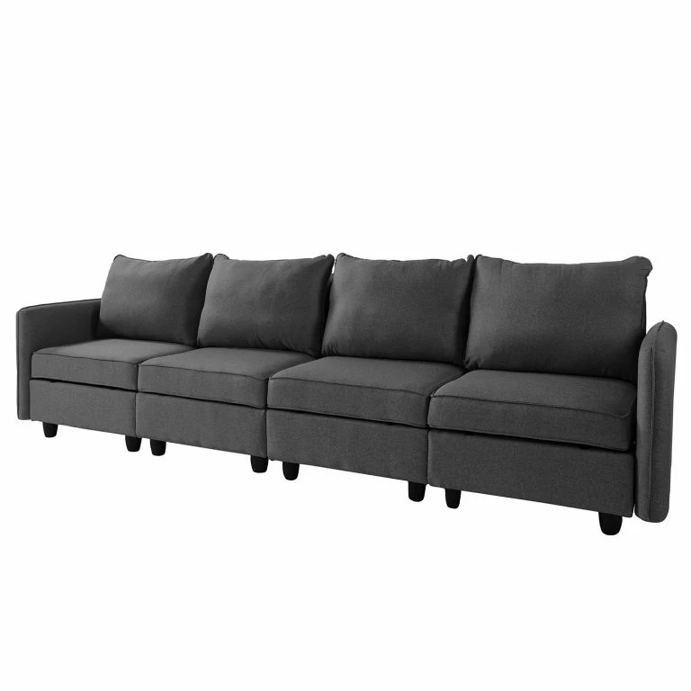 loftscape Fredriks Grand canapé Lavara II – Tissu – Gris foncé