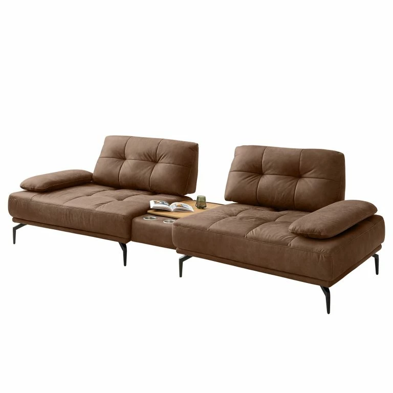 Loftscape Fredriks Grand Canapé Linville – Microfibre Torne: Marron – Avec Appui-tête