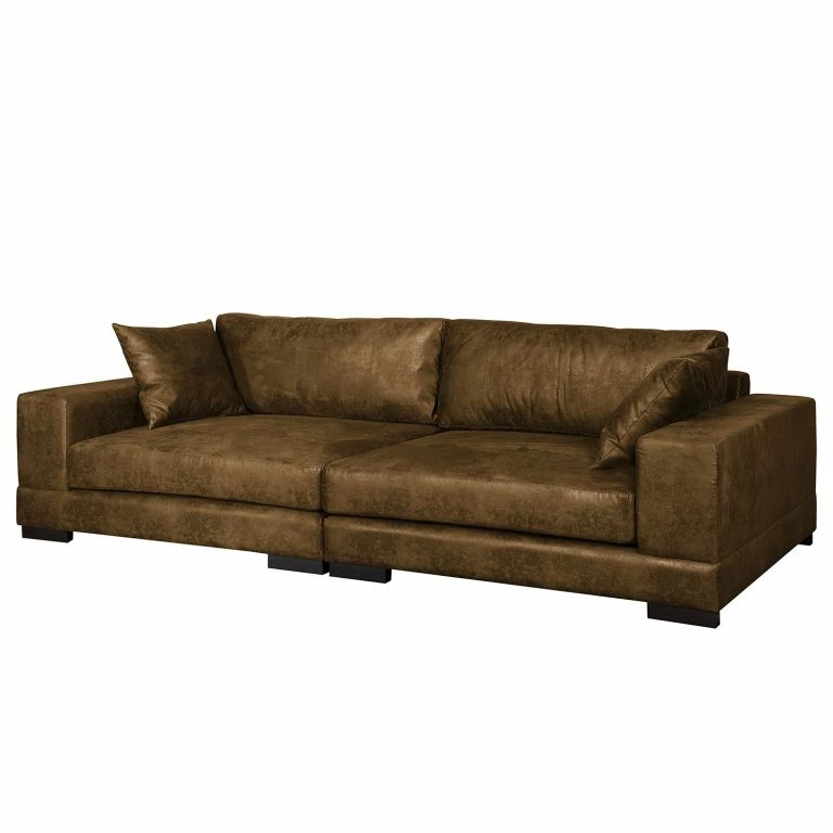 loftscape Fredriks Grand canapé Mandor Aspect cuir vieilli – Cognac