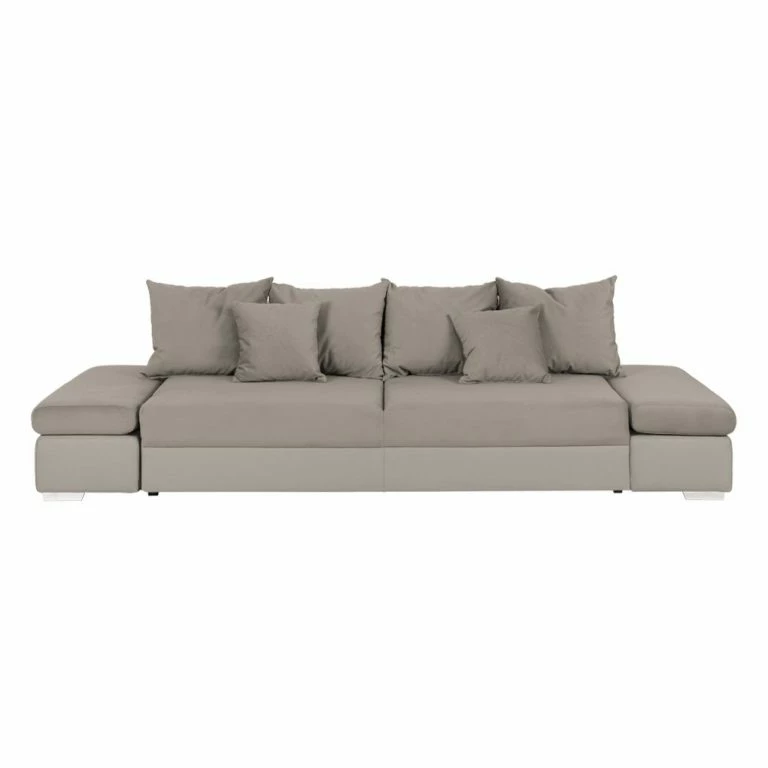 Loftscape Fredriks Grand Canapé Truman – Imitation Cuir / Velours Taupe