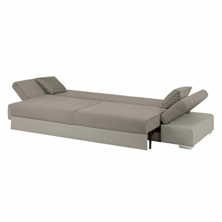 Loftscape Fredriks Grand Canapé Truman – Imitation Cuir / Velours Taupe