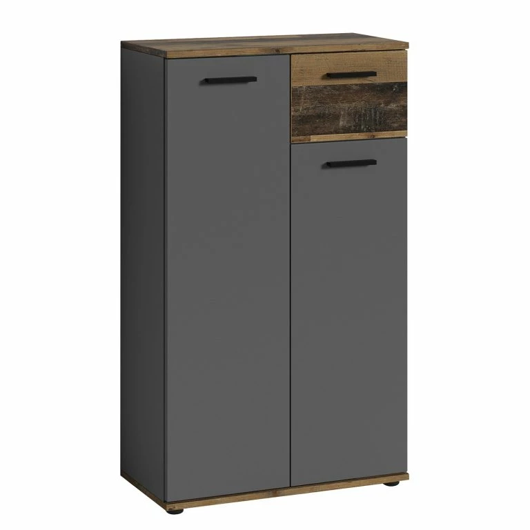 loftscape Fredriks Meuble à chaussures Chippewa I – Imitation bois ancien / Anthracite