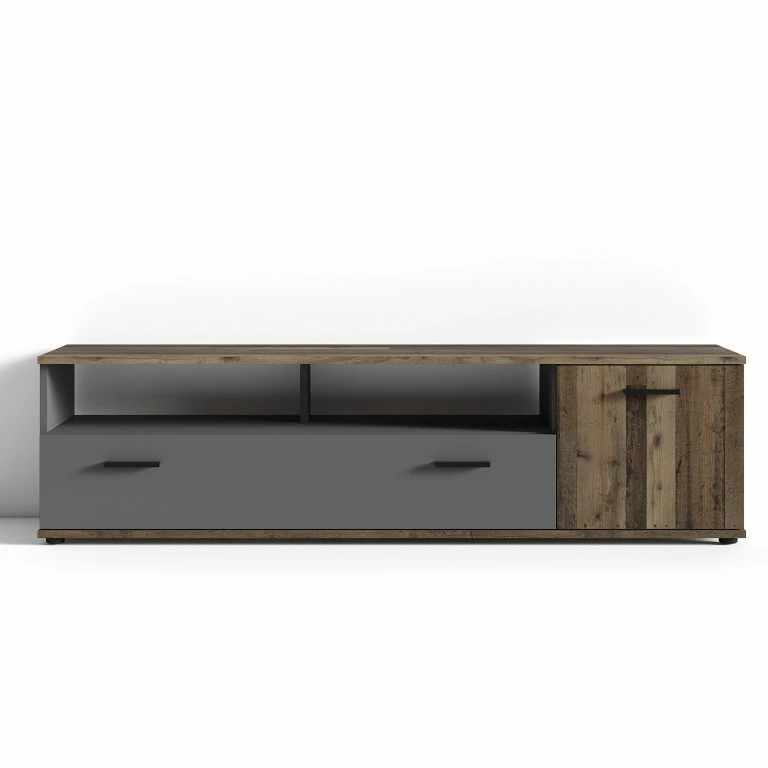 Loftscape Fredriks Meuble TV Chippewa – Imitation Bois Ancien / Anthracite