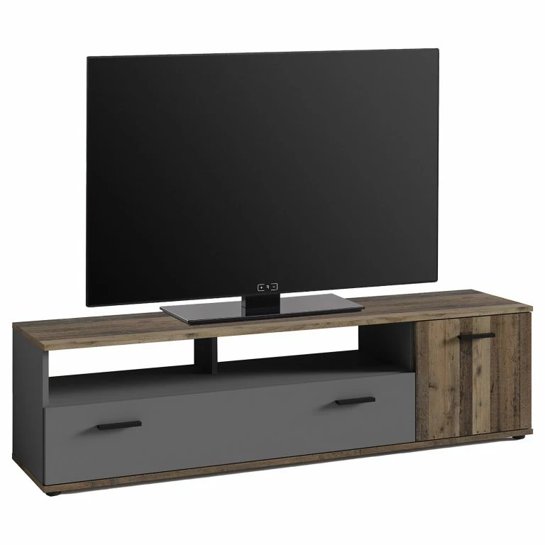 loftscape Fredriks Meuble TV Chippewa – Imitation bois ancien / Anthracite