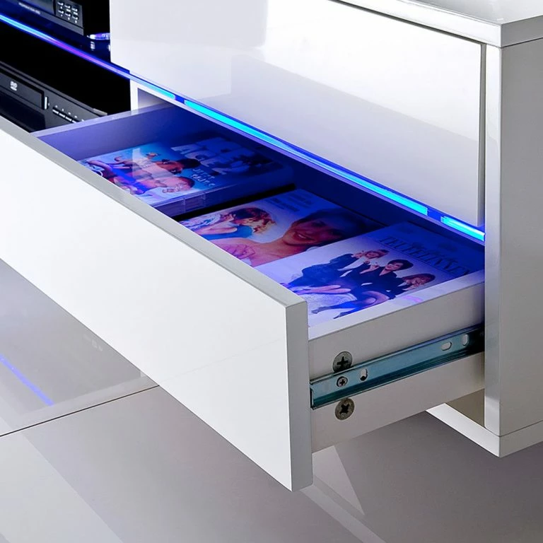 Loftscape Fredriks Meuble TV Claire – Avec éclairage LED RVB