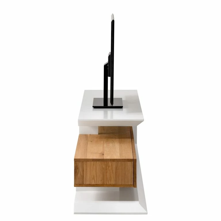 Loftscape Fredriks Meuble TV Hensies – Blanc Mat / Chêne à Nœuds