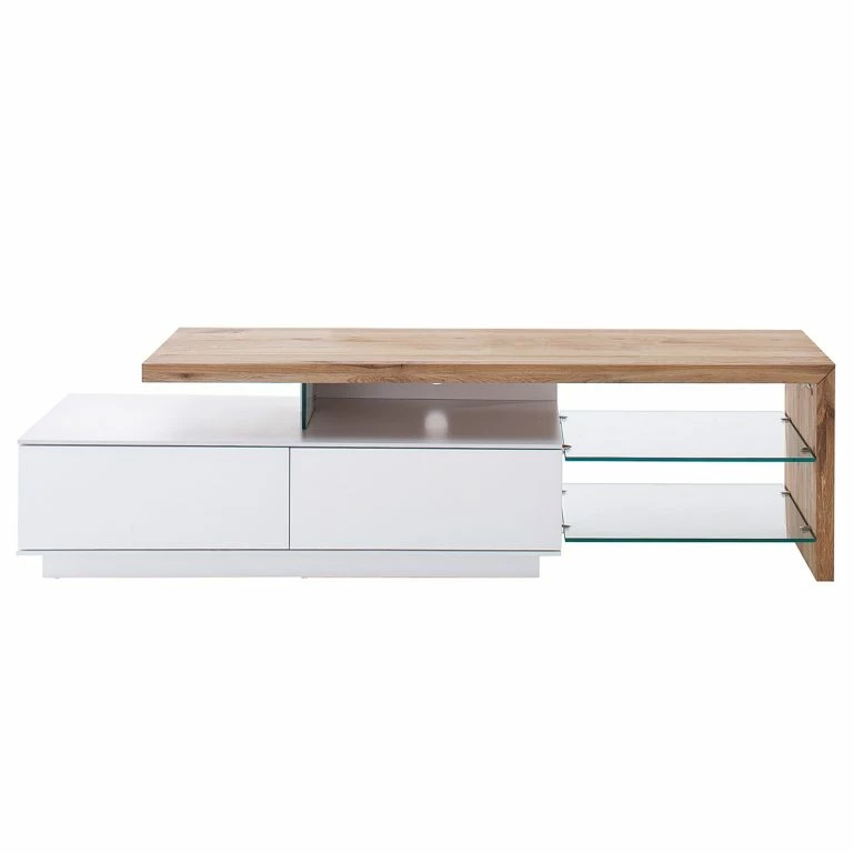 Loftscape Fredriks Meuble TV Molios I – Partiellement En Chêne Massif – Chêne / Blanc