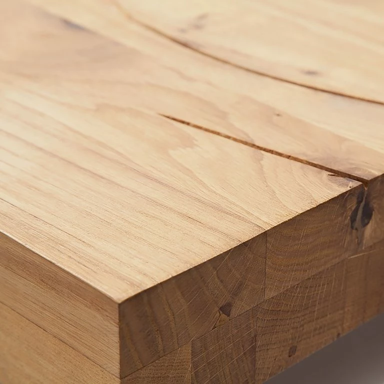 Loftscape Fredriks Meuble TV Roble I (avec éclairage) – Blanc Mat / Plateau En Chêne Sauvage Massif