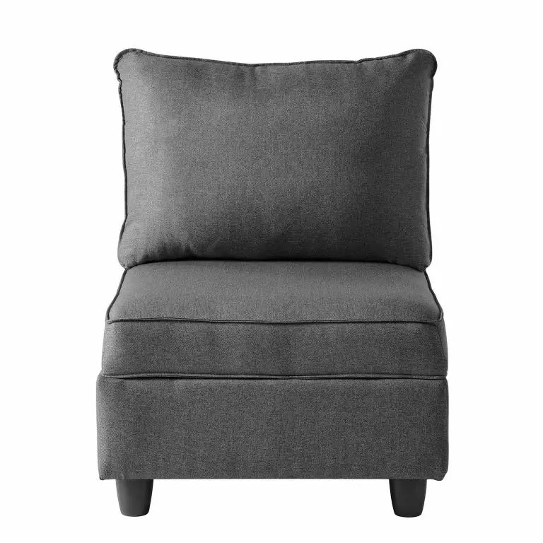 Loftscape Fredriks Repose-pieds Avec Coussin Lavara – Tissu – Gris Foncé