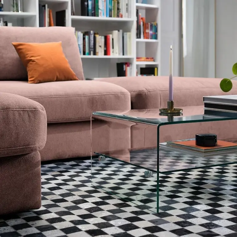 Loftscape Fredriks Repose-pieds Dixwell I – Tissage à Plat – Rose Clair