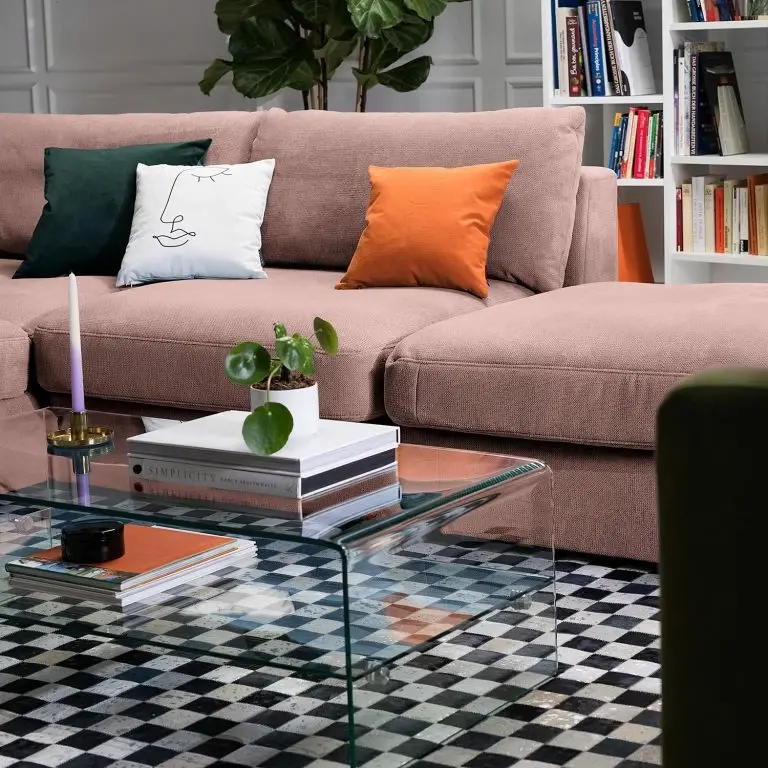 Loftscape Fredriks Repose-pieds Dixwell I – Tissage à Plat – Rose Clair