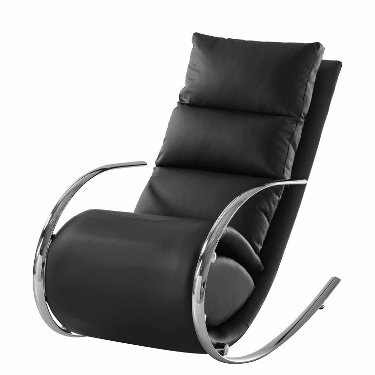 loftscape Fredriks Rocking chair Fox II – Imitation cuir – Noir