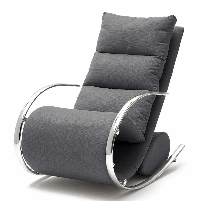 Loftscape Fredriks Rocking Chair Fox – Tissu Structuré – Gris