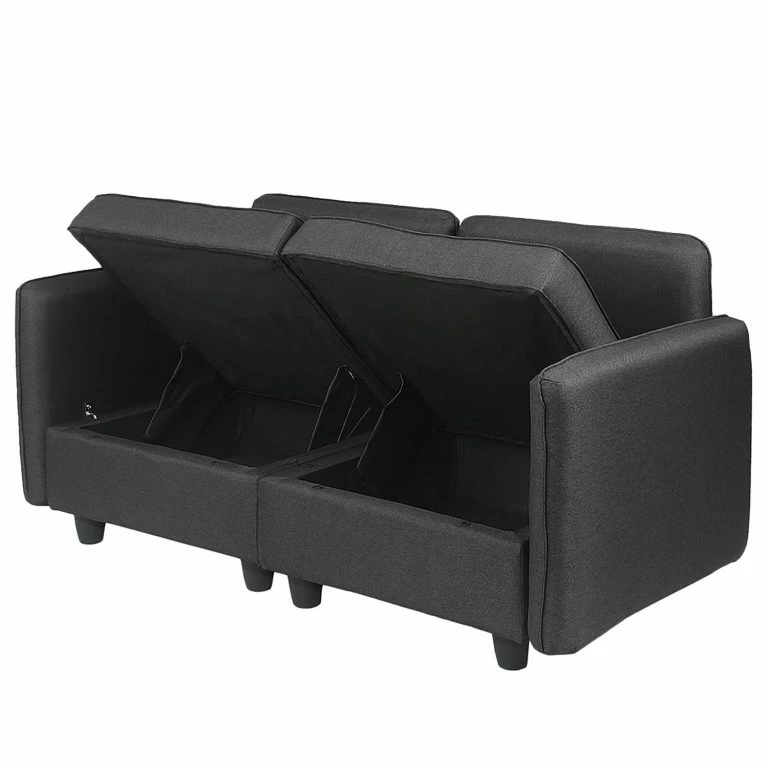 Loftscape Fredriks Sofa Lavara I (2 Places) – Tissu – Gris Foncé