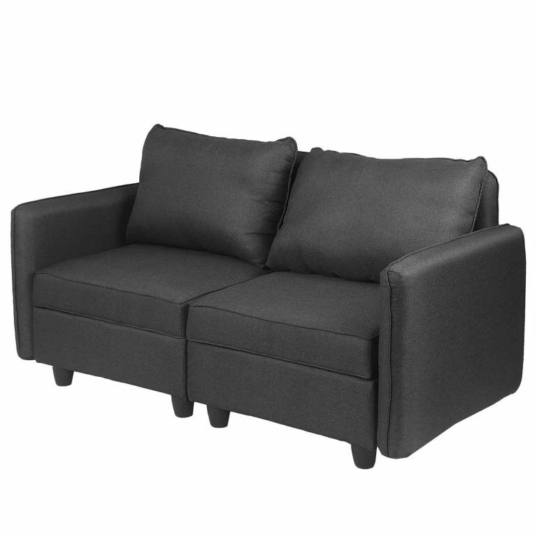 Loftscape Fredriks Sofa Lavara I (2 Places) – Tissu – Gris Foncé