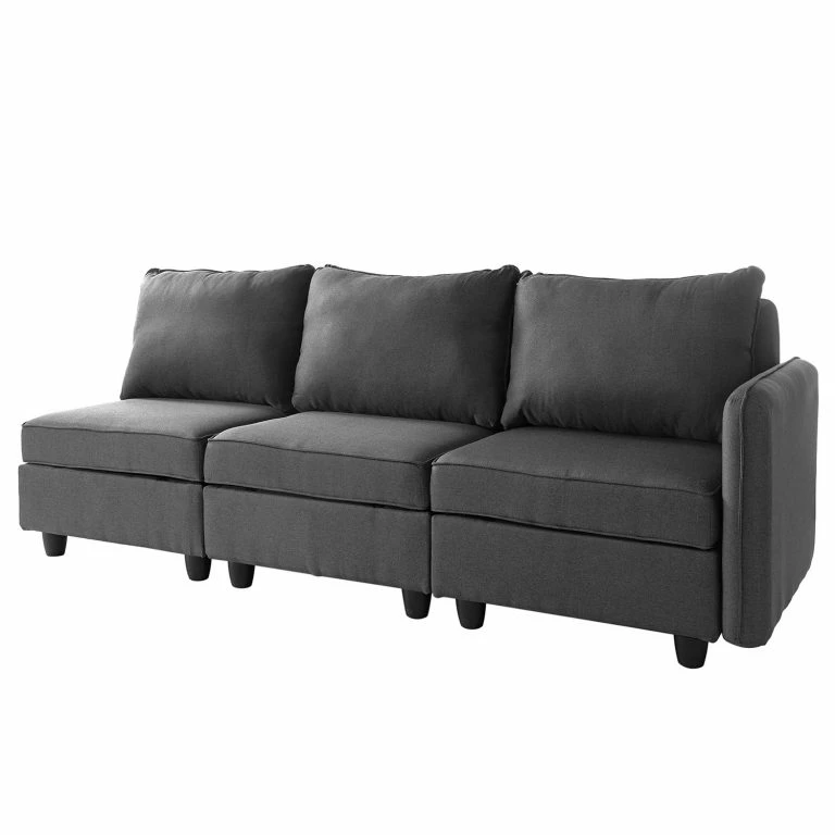 Loftscape Fredriks Sofa Lavara I (3 Places) – Tissu – Gris Foncé