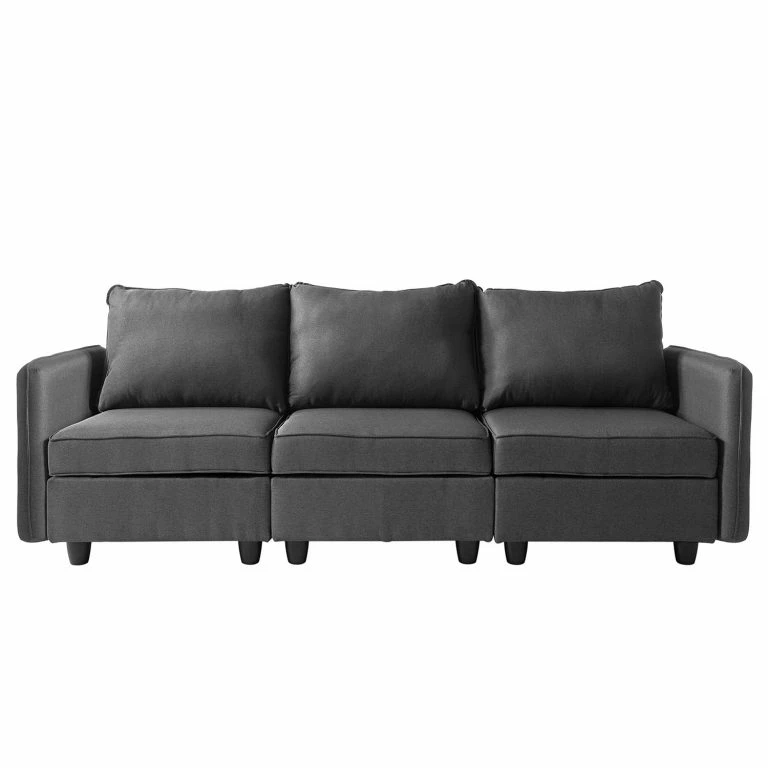 Loftscape Fredriks Sofa Lavara I (3 Places) – Tissu – Gris Foncé
