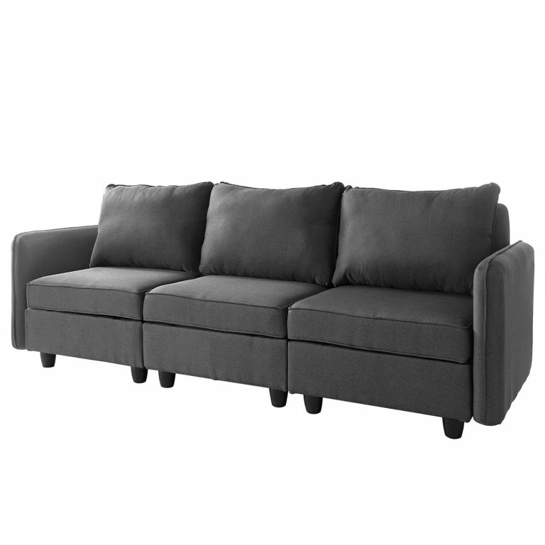 Loftscape Fredriks Sofa Lavara I (3 Places) – Tissu – Gris Foncé