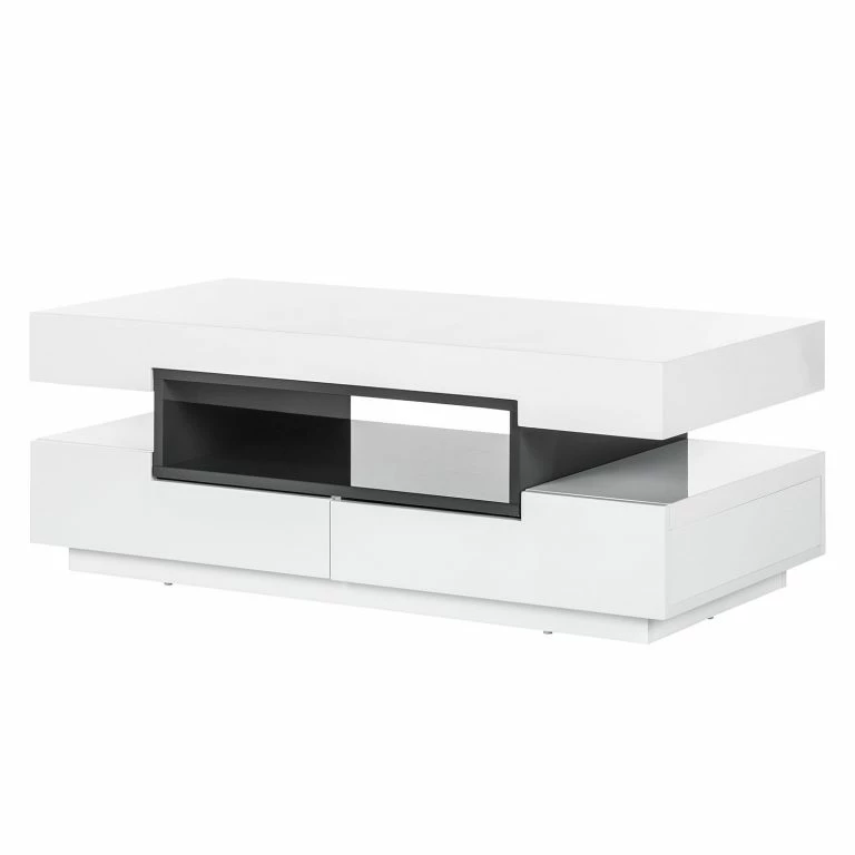 loftscape Fredriks Table basse Anna – Blanc brillanc / Gris foncé
