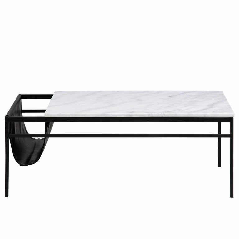 Loftscape Fredriks Table Basse Chuparosa – Marbre / Métal – Blanc / Noir