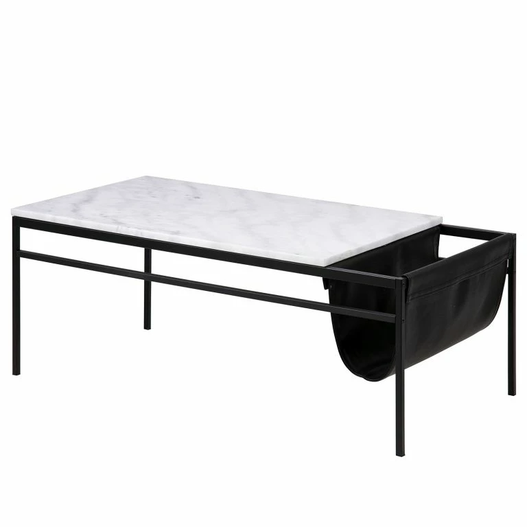 loftscape Fredriks Table basse Chuparosa – Marbre / Métal – Blanc / Noir