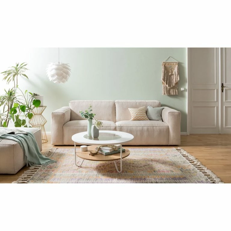 Loftscape Fredriks Table Basse Forsa – Métal – Blanc / Noir