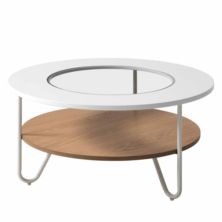 loftscape Fredriks Table basse Forsa – Métal – Blanc / Noir