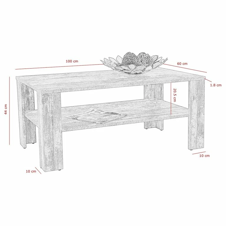 Loftscape Fredriks Table Basse Junos – Imitation Chêne De Sonoma