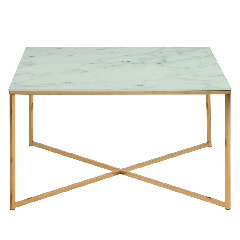 loftscape Fredriks Table basse Katori II – Imitation marbre blanc