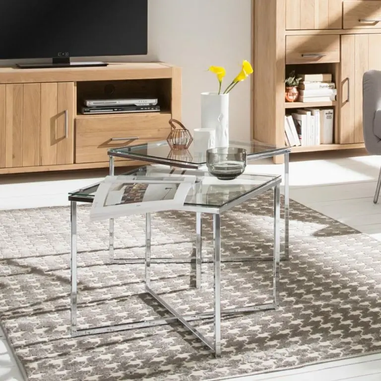 Loftscape Fredriks Table D’appoint Cross – Verre Clair Carrée