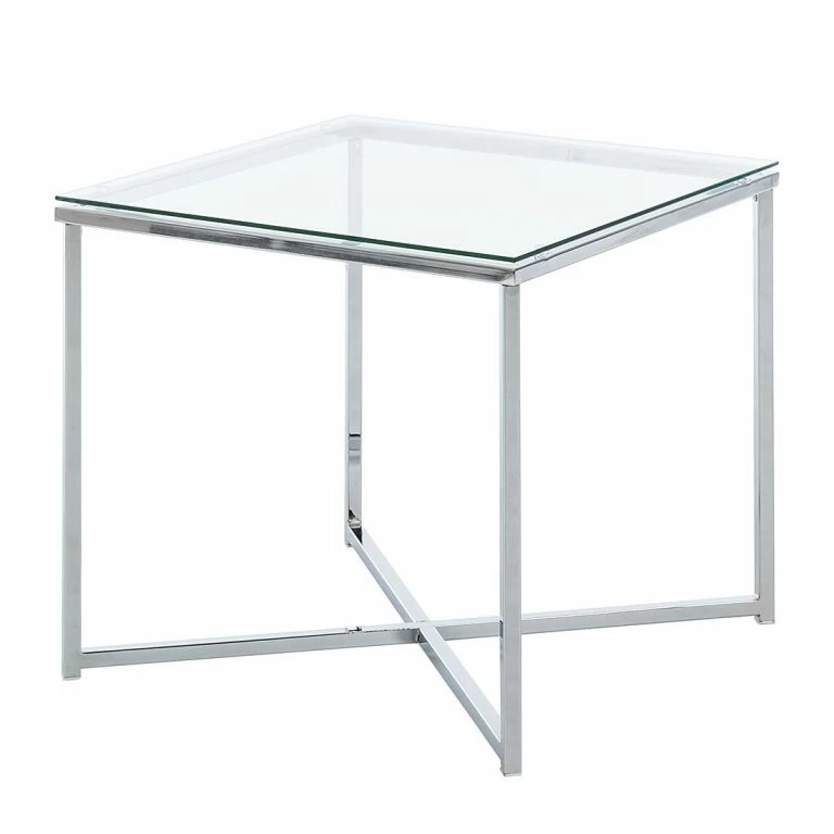 Loftscape Fredriks Table D’appoint Cross – Verre Clair Carrée
