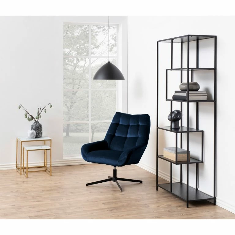 Loftscape Fredriks Tables Basses Katori (lot De 2) – Verre / Fer – Imitation Marbre Blanc / Doré