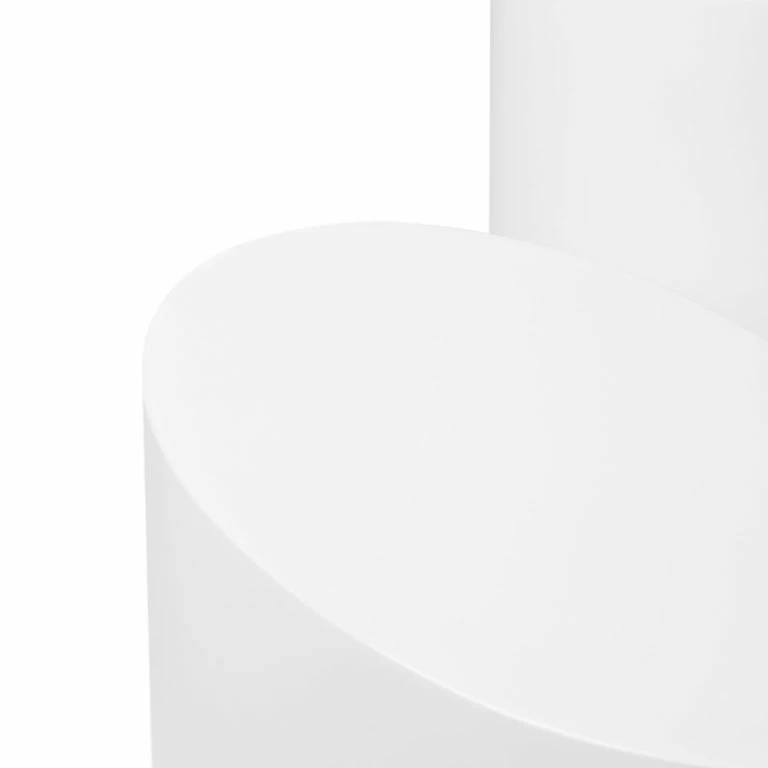 Loftscape Fredriks Tables D’appoint Elipse – Blanc Brillant