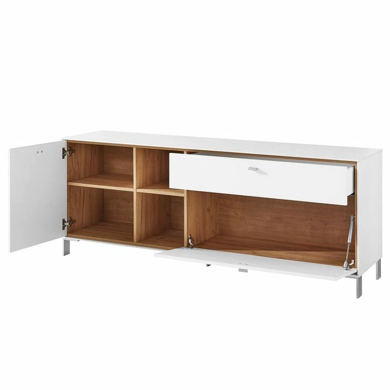 Loftscape Germania Buffet Design2 I – Blanc / Imitation Chêne De Navarre
