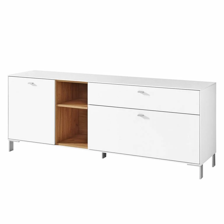 loftscape Germania Buffet Design2 I – Blanc / Imitation chêne de Navarre