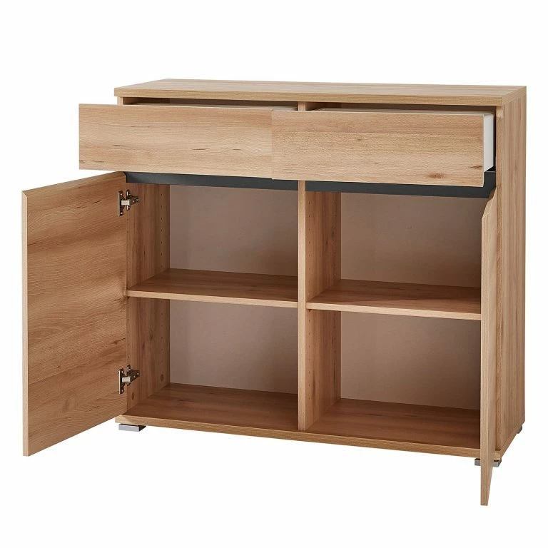 Loftscape Germania Buffet Lissabon – Imitation Hêtre / Anthracite