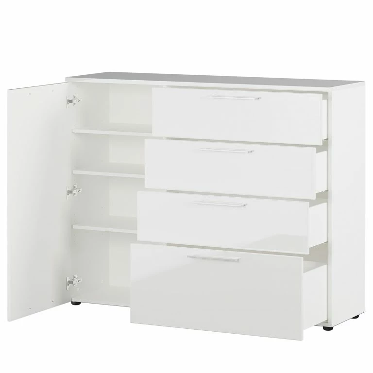 Loftscape Germania Buffet Sunnyvale – Blanc Brillant – Largeur : 135 Cm