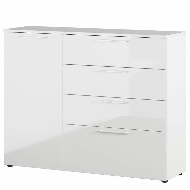 loftscape Germania Buffet Sunnyvale – Blanc brillant – Largeur : 135 cm